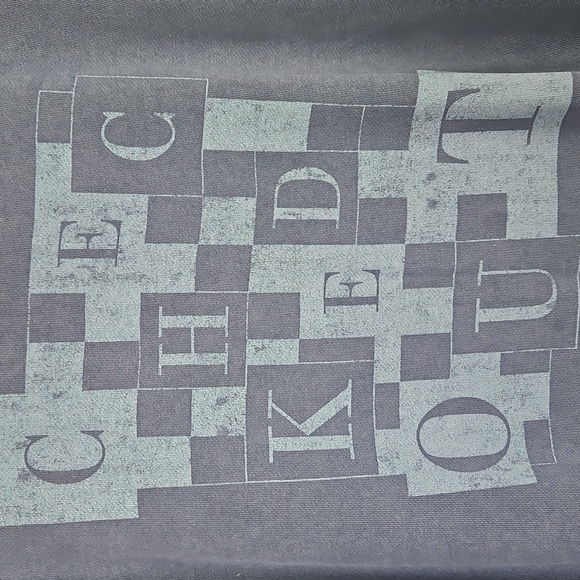 Aerie Checked Out Blue Oversized Boxy Slouchy Crewneck Sweatshirt XL - Picture 2 of 7